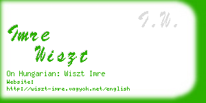 imre wiszt business card